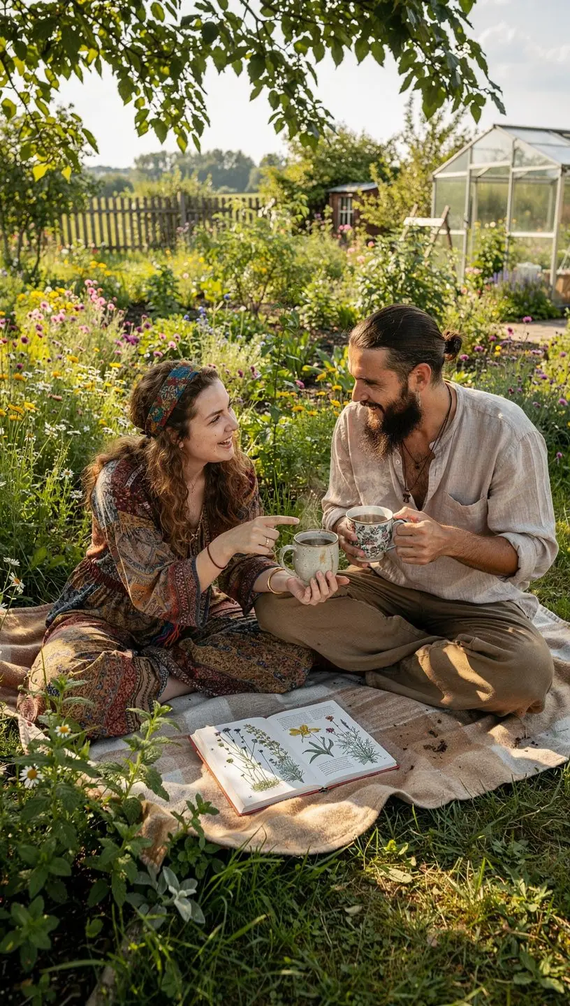 Moters rankos laiko arbatos puodelį, fone matomas raminantis namų interjeras, skatinantis atsipalaidavimą ir gerą savijautą.